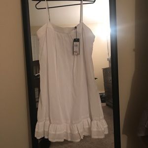 White linen dress